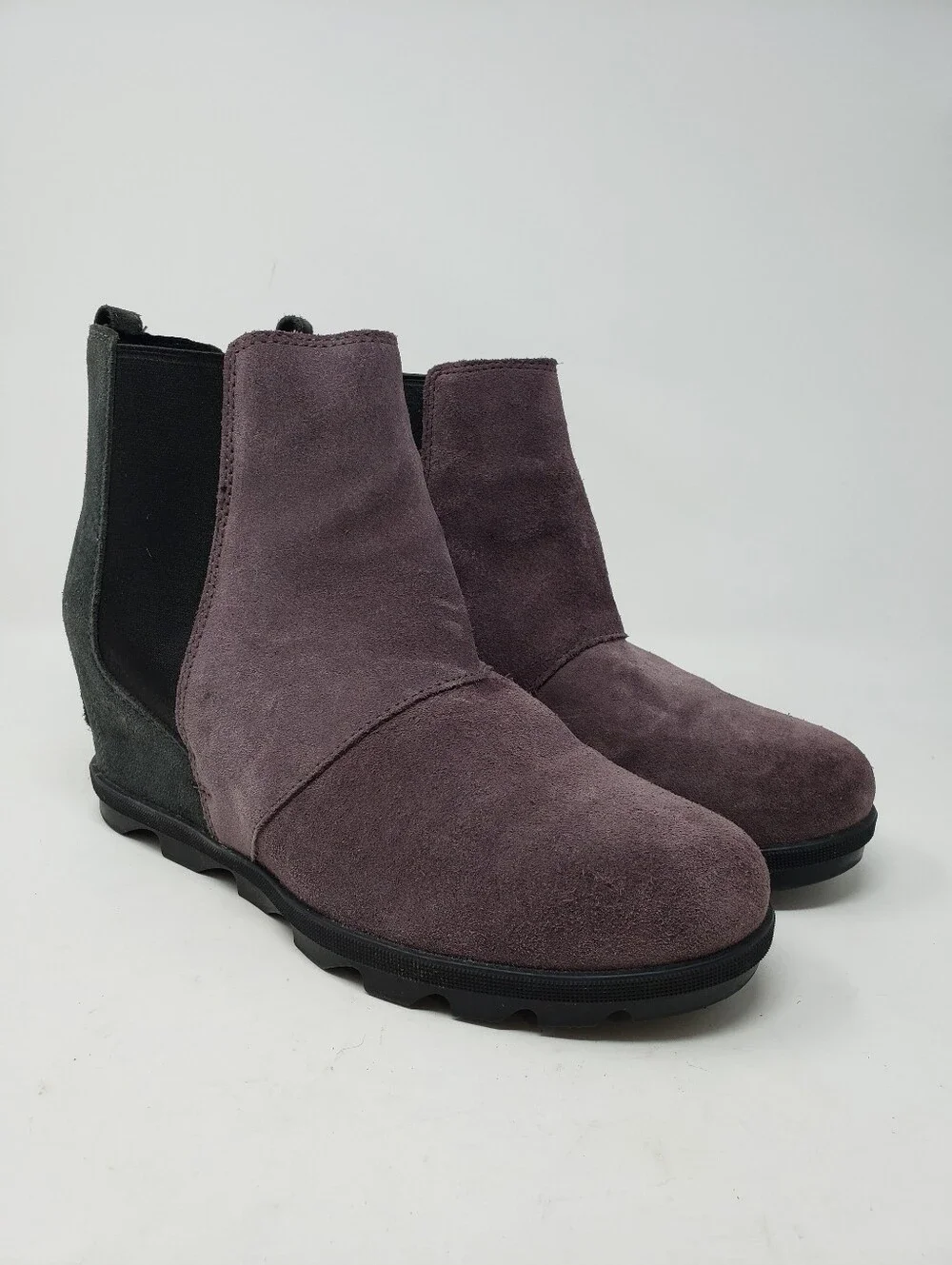 Sorel Joan Of Arctic Wedge II Chelsea Bootie NL3343-574 Purple Sage Size 12